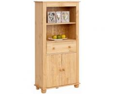 Home affaire Vitrine aus massivem Kiefernholz beige, 2 trg., 70cm breit, »Miranda«, FSC®-zertifiziert