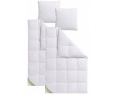 Set: Daunenbettdecken + Kopfkissen weiß, 2x 155x220 + 2x 80x80cm, »Greenfirst«, Hanse by RIBECO