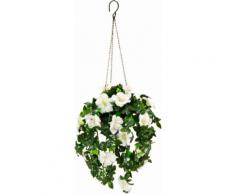 Kunstpflanze weiß, »Petunien Hängeampel 66 cm«, yourhome