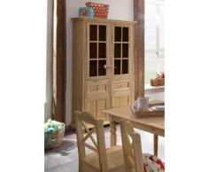 Home affaire Vitrine 2-türig aus massiver Kiefer »Kristin« beige, 4trg., FSC®-zertifiziert