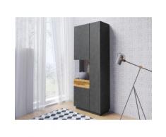 Vitrine »SILKE« grau, Türanschlag links, pflegeleichte Oberfläche, Push to open-Funktion, FSC®-zertifiziert, yourhome