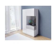 Vitrine , Höhe 138,5 cm »SILKE« weiß, Türanschlag rechts, pflegeleichte Oberfläche, Push to open-Funktion, FSC®-zertifiziert, yourhome