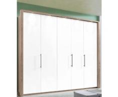 Panorama-Falttürenschrank in 3 Breiten braun, Breite 250cm, »Loft«, mit Schubkästen, WIEMANN