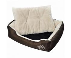 vidaXL Hundebett Braun und Beige XXL