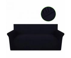 vidaXL Sofahusse Sofabezug Stretchhusse Baumwoll-Jersey Schwarz