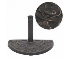 vidaXL Sonnenschirmständer Harz Halbrund Bronze 9 kg