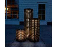 Luxform Solar LED Garten-Wegeleuchte Martinique Schwarz 69 cm 30042