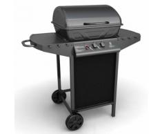 vidaXL Gasgrill 2 Brenner Schwarz