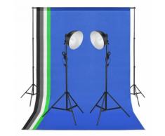 vidaXL Fotostudio-Set mit Lampen und Hintergründen