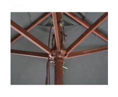 Beliani Sonnenschirm 195 x 144 x 244 cm dunkelgrau FLAMENCO