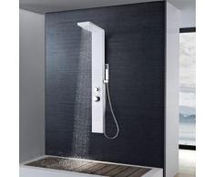 vidaXL Duschpaneel-System Aluminium Mattweiß