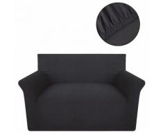 vidaXL Sofahusse Sofabezug Stretchhusse Anthrazit Baumwoll-Jersey
