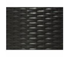Beliani Sonneninsel Rattan dunkelbraun Sonnendach cremeweiss SYLT LUX