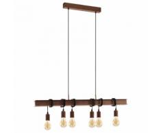 EGLO Pendelleuchte Townshend 4 Antik-Braun 6 Lampen