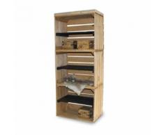 stylingathome Schrank hoch aus Obstkisten alt mit einem schwarzen