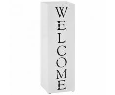 vidaXL Regenschirmständer Welcome Stahl Weiß