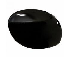 vidaXL EI-DESIGN WAND-HÄNGE WC/TOILETTE SOFT CLOSE SCHWARZ NEU