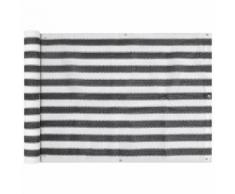 vidaXL Balkonsichtschutz HDPE 75x600 cm anthrazit und weiß