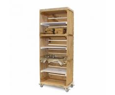 stylingathome Schrank hoch aus Obstkisten alt mit einem weissen
