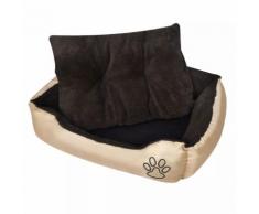 vidaXL Hundebett Beige und Braun XXL