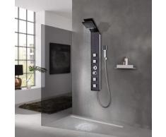 vidaXL Duschpaneel-System Glas Braun