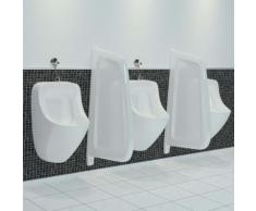 vidaXL Urinal Trennwand Wandmontage Keramik Weiß