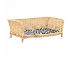 vidaXL Hundekorb mit Kissen 90x54x35 cm Natur Weide