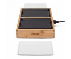 Princess Chef-Tischgrill Dinner4Two Pure 420 W Metall und Bambusholz