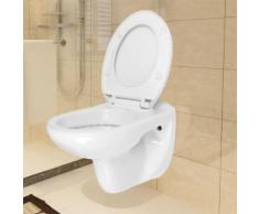 vidaXL Wand-WC mit Absenkautomatik-Sitz Keramik Weiß