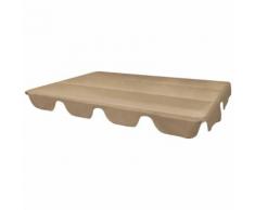 vidaXL Ersatzdach für Gartenschaukel Taupe 226x186 cm