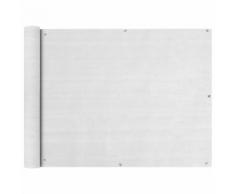 vidaXL Balkonsichtschutz HDPE 90x600 cm weiß