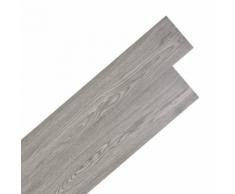 vidaXL PVC Laminat Dielen Selbstklebend 5,02 m² Dunkelgrau