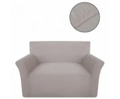 vidaXL Sofahusse Sofabezug Stretchhusse Beige Baumwoll-Jersey