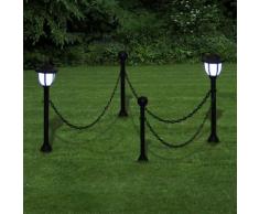 vidaXL 2x LED Lampe Solarleuchte Außenlampe Gartenleuchte Laterne