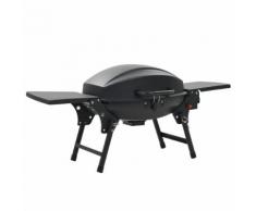 vidaXL Tragbarer Gasgrill mit Kochzone Schwarz