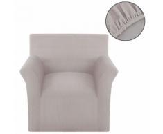 vidaXL Sofahusse Stretchhusse Sofabezug Beige Polyester Rippstrick