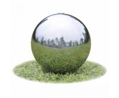 vidaXL Garten-Springbrunnen Sphere mit LEDs Edelstahl 30 cm