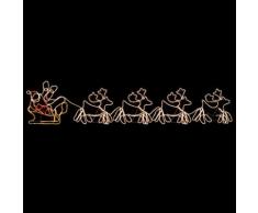 vidaXL Weihnachtsbeleuchtung 4 Rentiere und Schlitten 500×10×80 cm