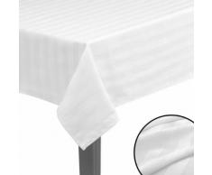 vidaXL 5 Stk. Tischdecken Baumwollsatin Weiß 130 x 130 cm