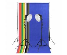 vidaXL Fotostudio-Set mit Lampen und Hintergründen