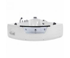 Beliani Whirlpool-Badewanne Eckmodell MARTINICA