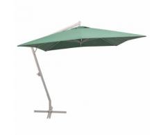 vidaXL Sonnenschirm Ampelschirm 300 x 300 cm Grün Aluminiummast