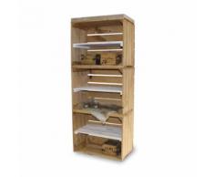 stylingathome Schrank hoch aus Obstkisten alt mit einem weissen