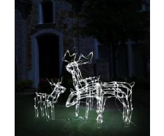 vidaXL 3-tlg. Weihnachtsbeleuchtung Rentiere 229 LEDs
