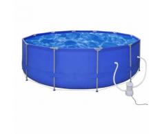vidaXL Schwimmbad Pool Schwimmbecken 457 x 122 cm + Pumpe