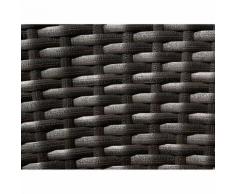 Beliani Lounge Set Rattan braun 7-Sitzer Auflagen cremeweiss GRANDE