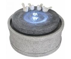Velda Steinbrunnen mit Vögeln und LED-Licht Rund 851207
