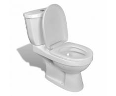 vidaXL DESIGN Stand Toilette/WC Bodenstehend Keramik Weiß