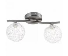 GLOBO Strahler mit 2 Lampen ENIGMA Nickel Matt 56620-2