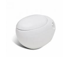 vidaXL EI-DESIGN WAND-HÄNGE WC/TOILETTE SOFT CLOSE WEIß NEU